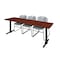 Cain Rectangle Tables > Training Tables > Cain Training Table & Chair Sets, 84 W, 24 L, 29 H, Cherry MTRCT8424CH44GY - alternate 1